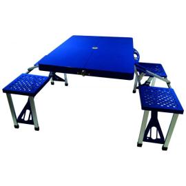 Classic metal folding table - blue