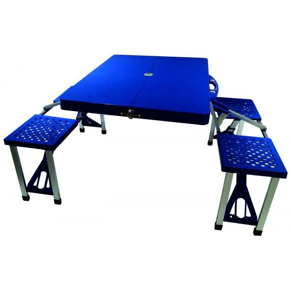 Classic metal folding table - blue