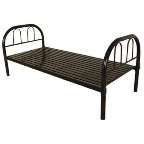 Steel Single Bed, Black - 90 x 190 