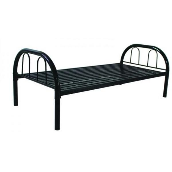 Steel Single Bed, Black - 90 x 190 